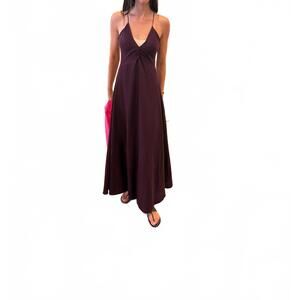 NEW FORTE FORTE nocturne silk slip maxi dress in red